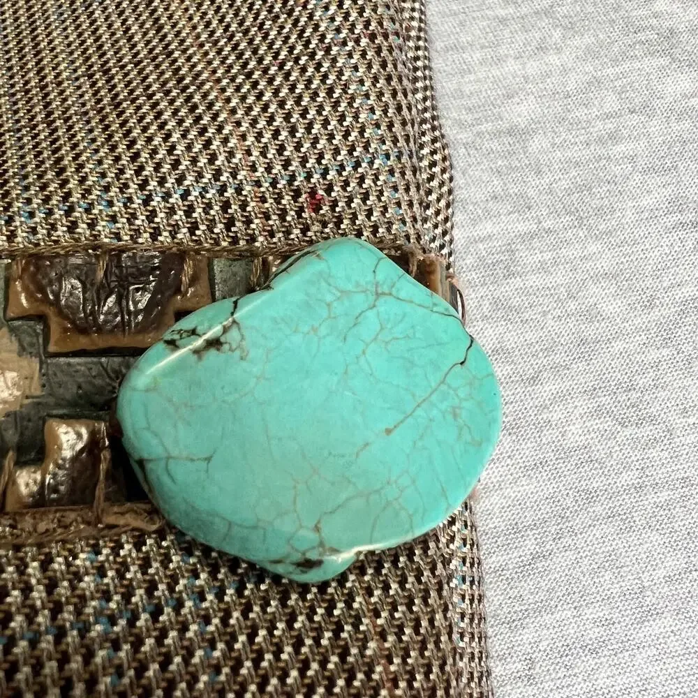 Red Sky Sport Jacket Mens 44L Brown‎ Santa Fe 424 Western Cowboy Turquoise Flaws